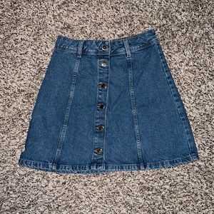 H&M Denim button up skirt